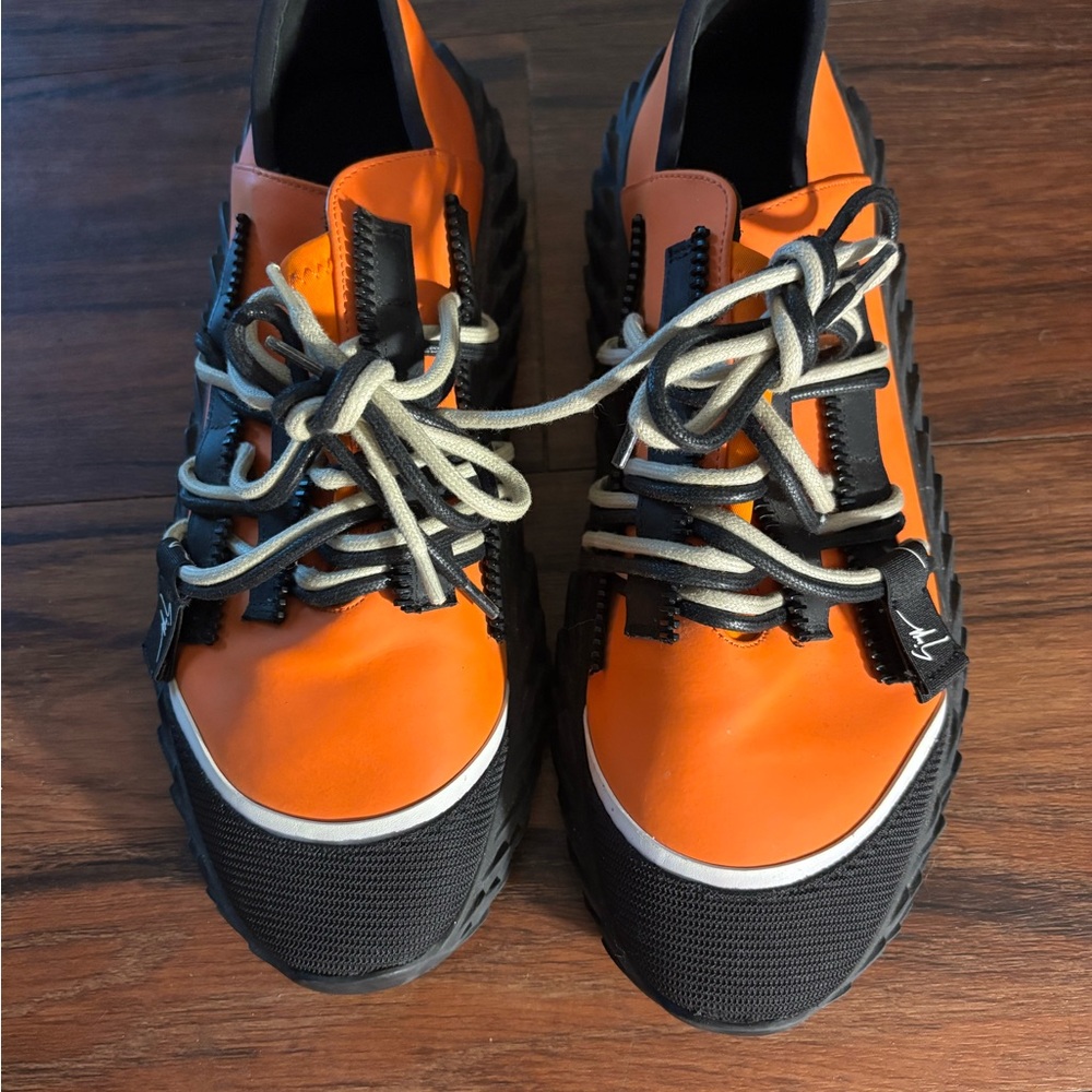 Giuseppe Zanotti Orange and Black Athletic Shoes